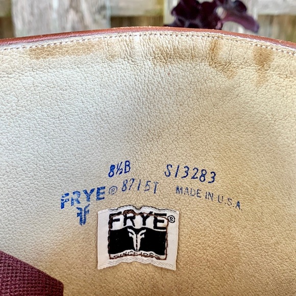 Sold FRYE Vintage USA Tall Knee High Campus Brown Leather Stovepipe Riding Boots - Picture 11 of 14